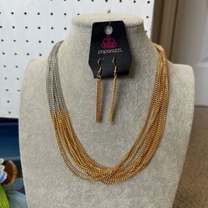 Paparazzi Dual-Tone Gold and Silver Necklace Set